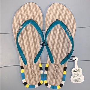 Rockin Teal Flip Flops